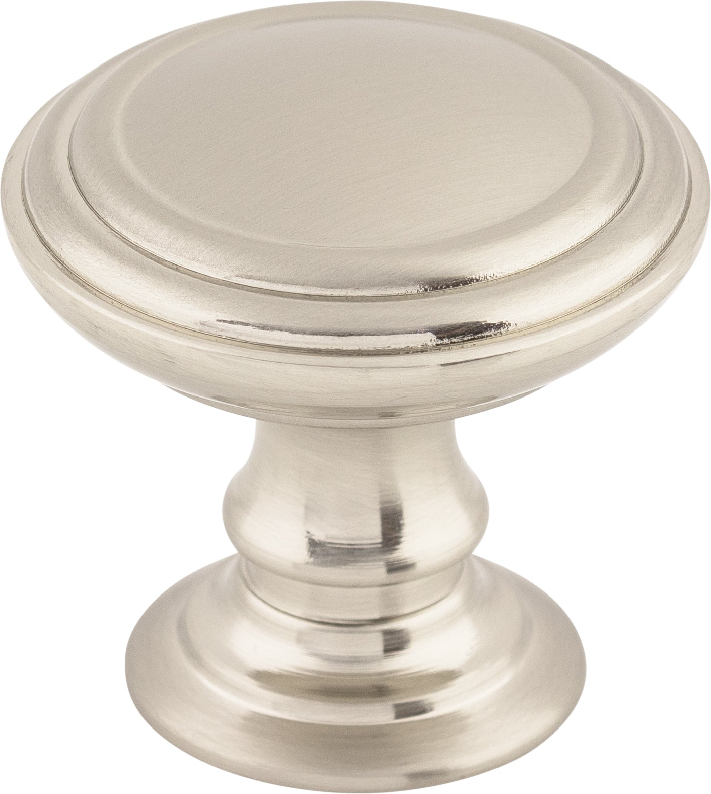 Top Knobs Reeded Series 1-1/2"L Knob, Brushed Satin Nickel