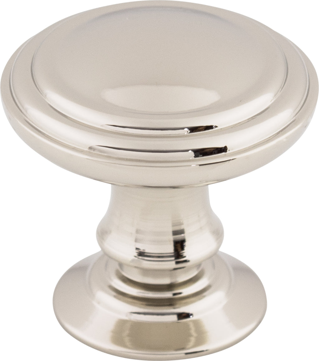 Top Knobs Reeded Series 1-1/4"L Knob, Polished Nickel