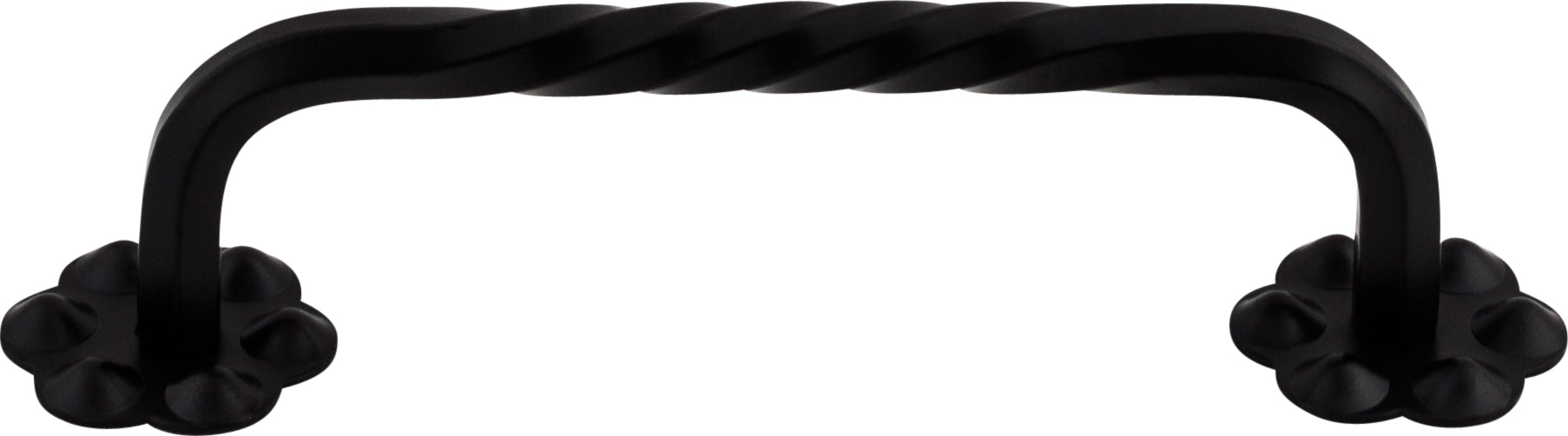 Top Knobs Thin Twist Series 3-15/16"(100mm) CC D-Pull w/Backplate, Patina Black