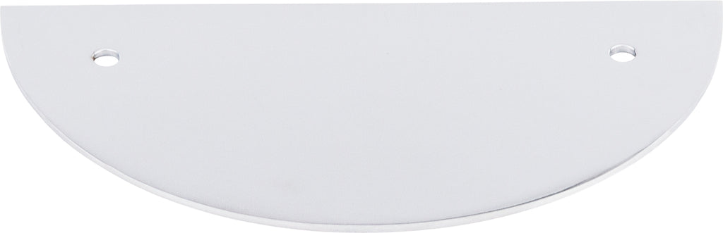 Top Knobs Half Circle Series 3-1/2"(89mm) CC Backplate, Polished Chrome