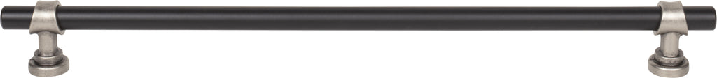 Top Knobs Bit Series 12"(304mm) CC Pull, Flat Black and Pewter Antique