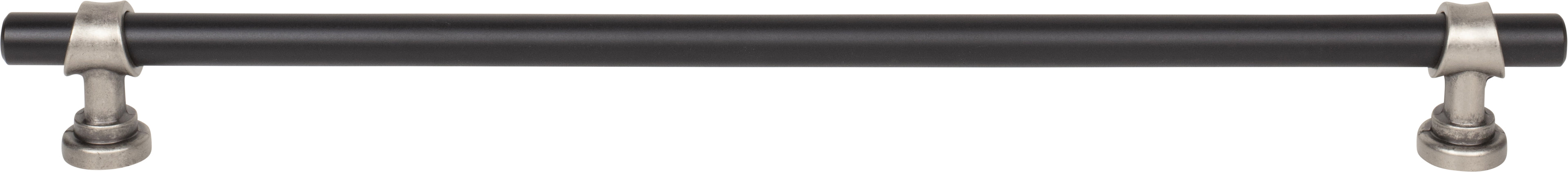 Top Knobs Bit Series 12"(304mm) CC Pull, Flat Black and Pewter Antique