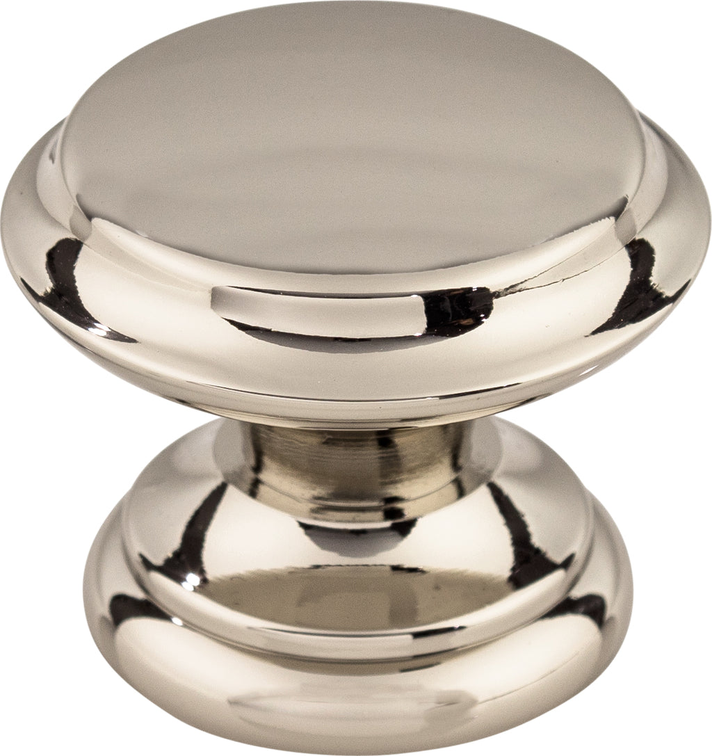 Top Knobs Flat Top Series 1-3/8"L Knob, Polished Nickel