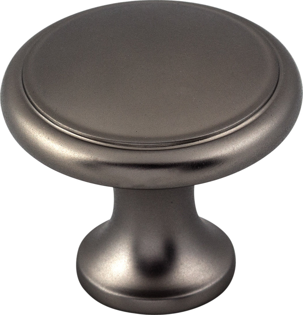 Top Knobs Ringed Series 1-1/8"L Knob, Ash Gray