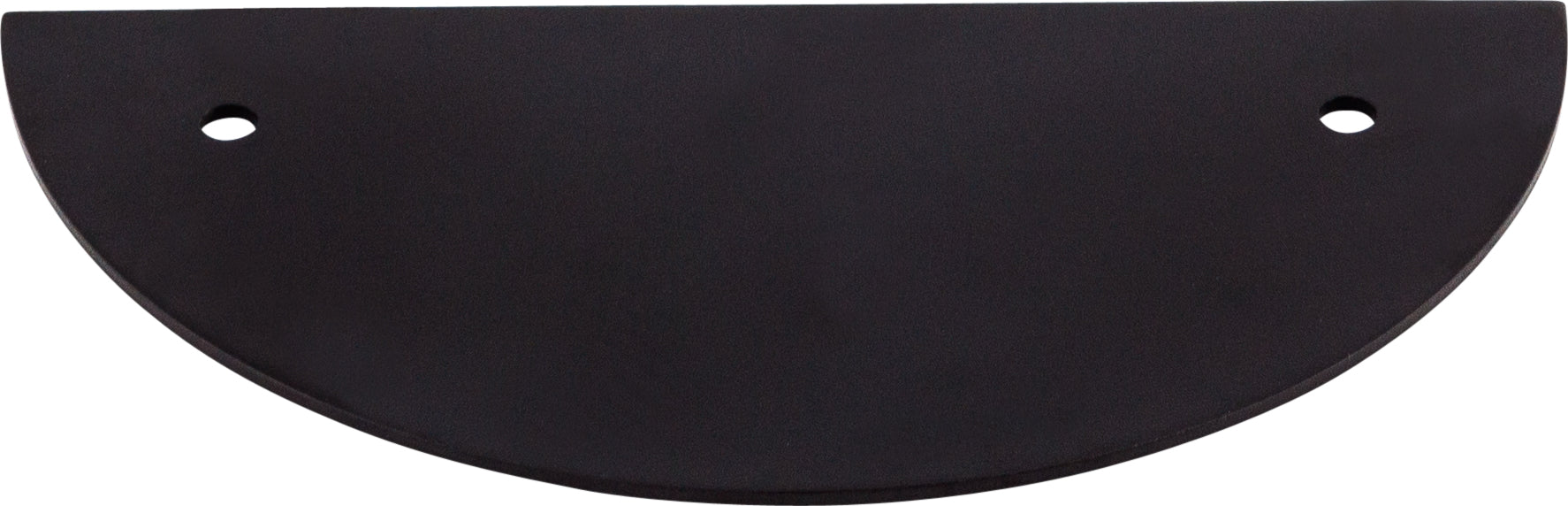 Top Knobs Half Circle Series 3-1/2"(89mm) CC Backplate, Flat Black