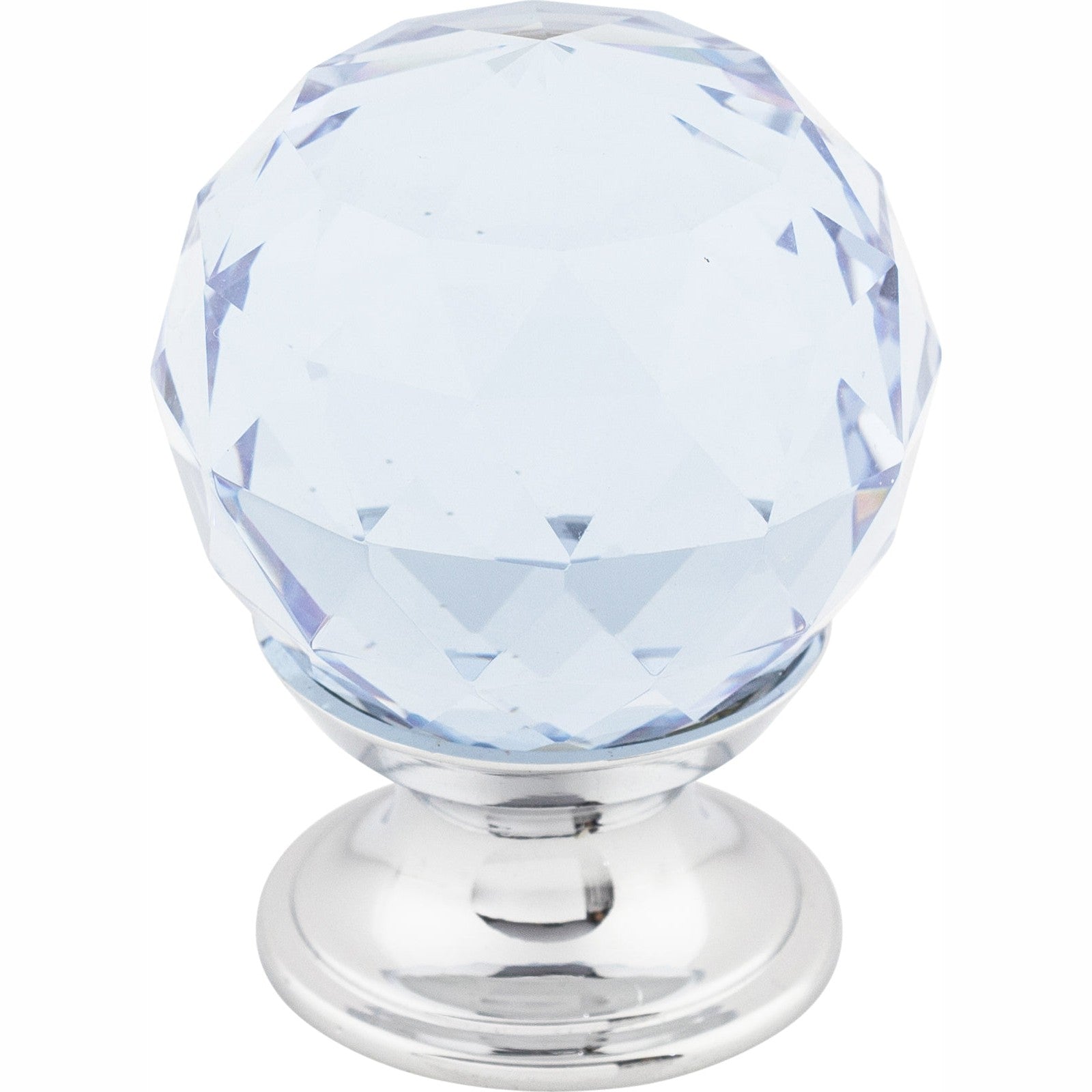Top Knobs Light Blue Crystal Series 1-1/8"L Knob, 