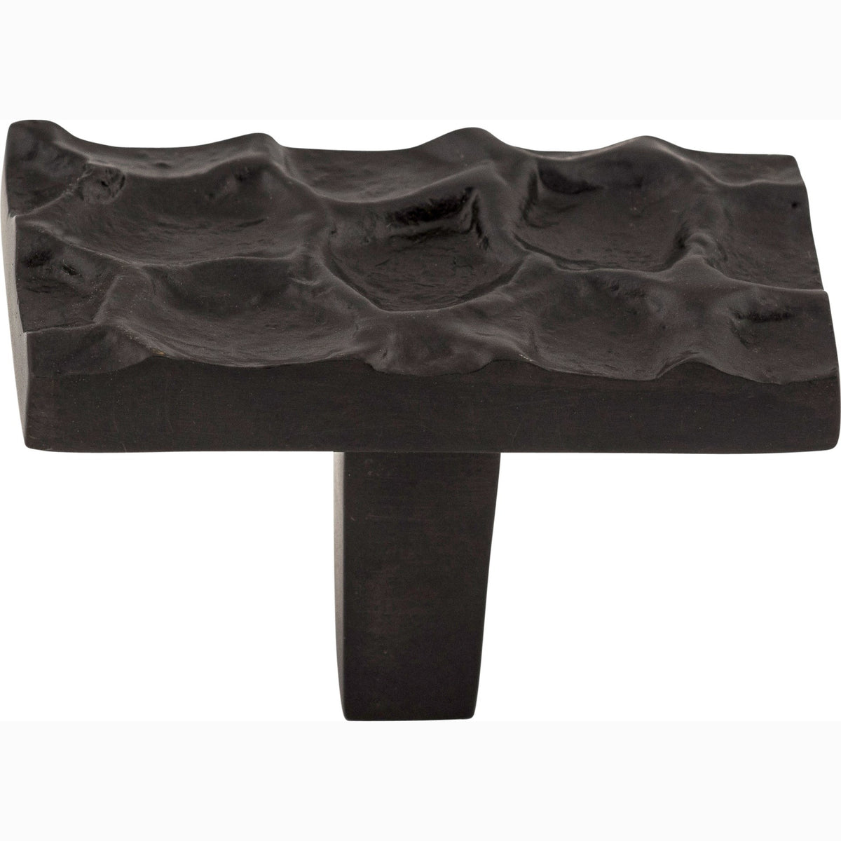 Top Knobs Cobblestone Series 1-7/8"L Rectangle Knob, Coal Black