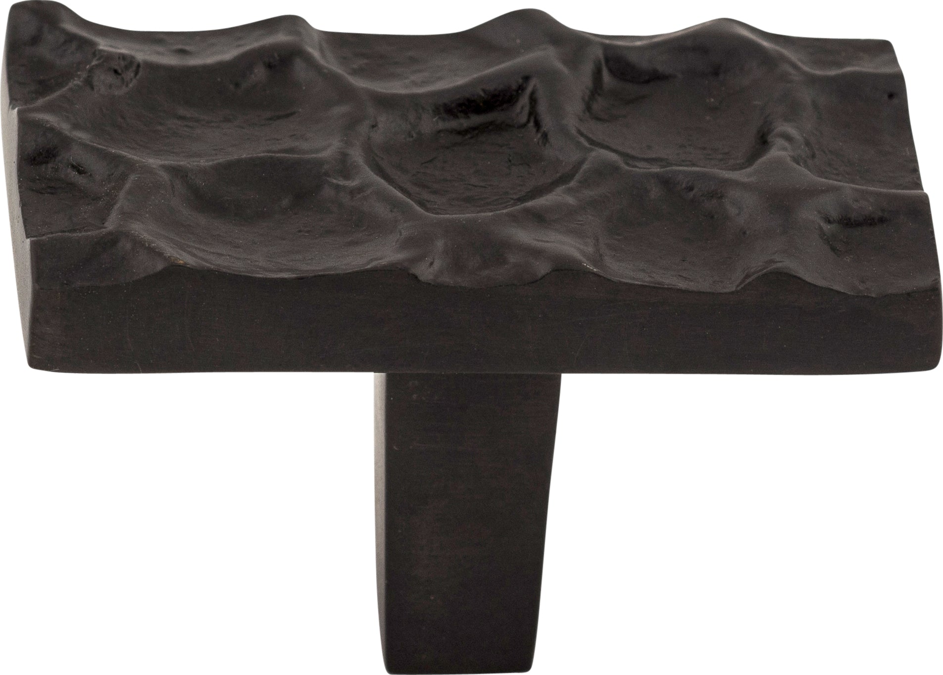 Top Knobs Cobblestone Series 1-7/8"L Rectangle Knob, Coal Black