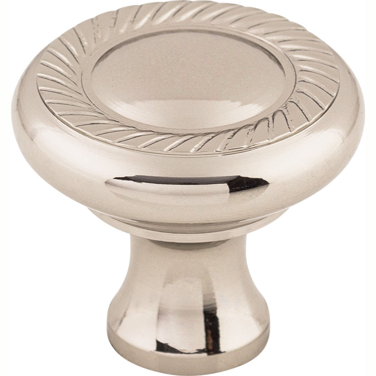 Top Knobs Swirl Cut Series 1-1/4"L Knob, Polished Nickel