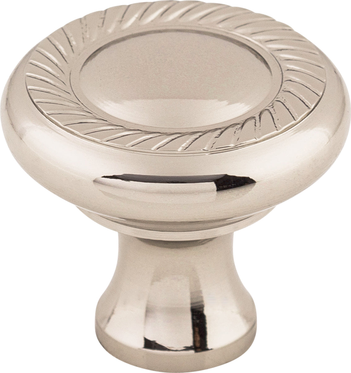 Top Knobs Swirl Cut Series 1-1/4"L Knob, Polished Nickel