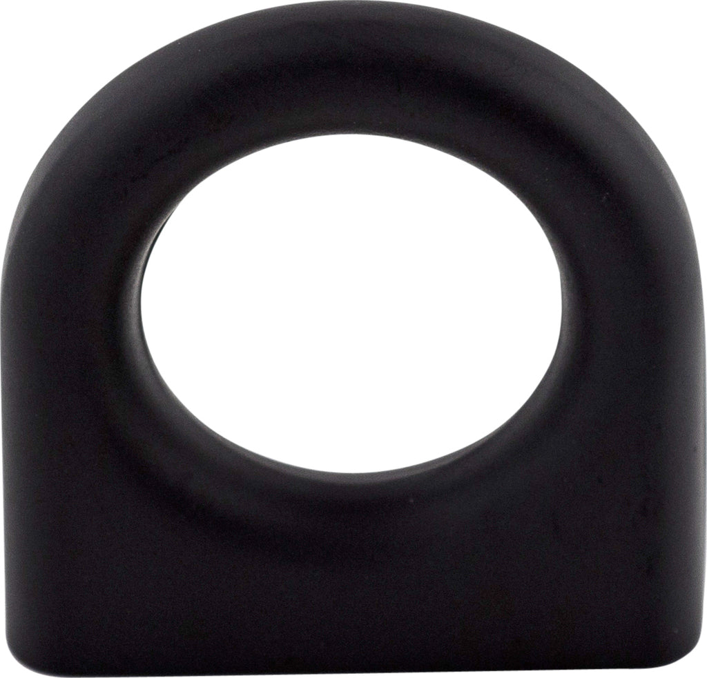 Top Knobs Ring Pull Series 1-3/16"L Pull, Flat Black