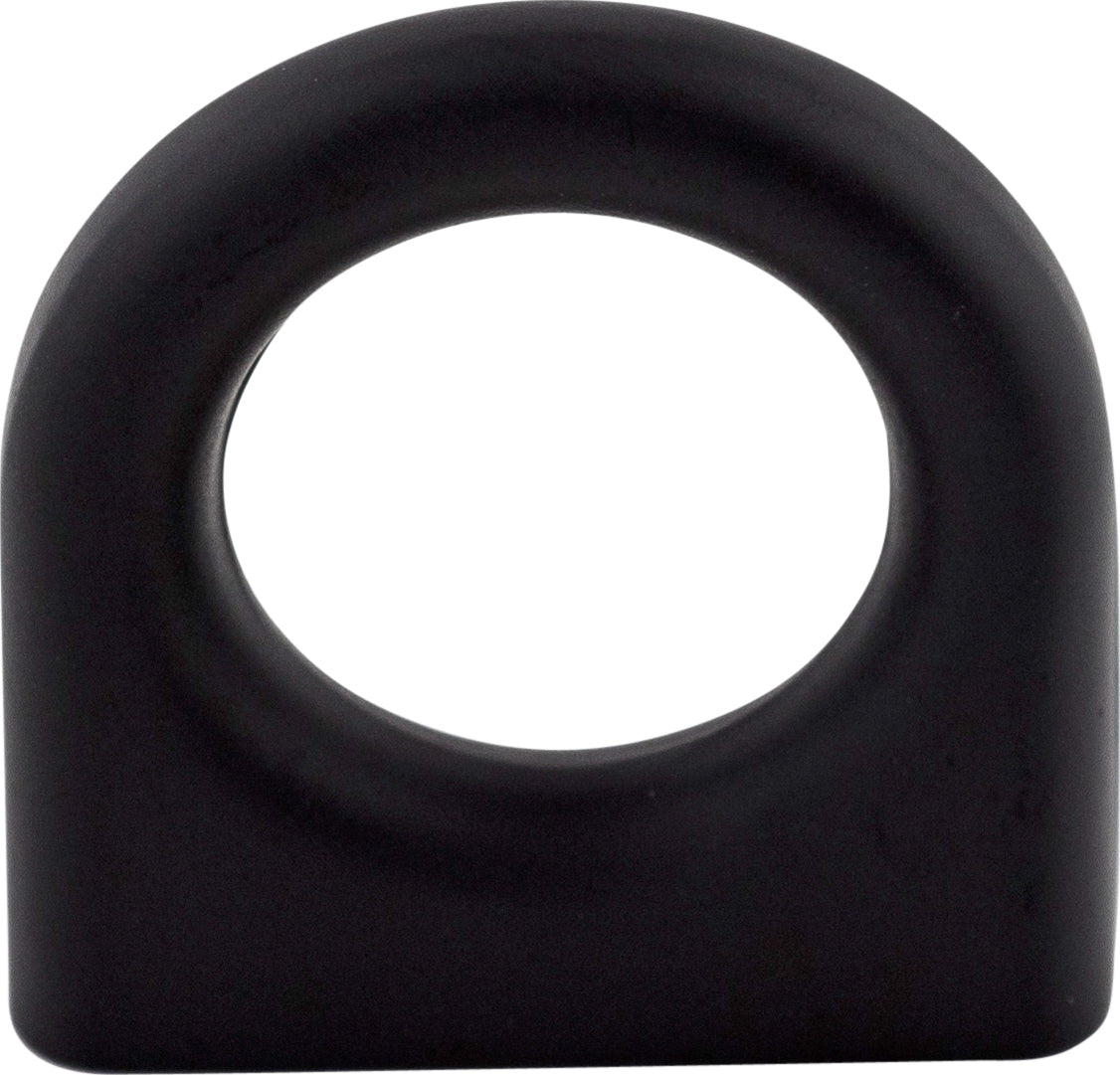 Top Knobs Ring Pull Series 1-3/16"L Pull, Flat Black