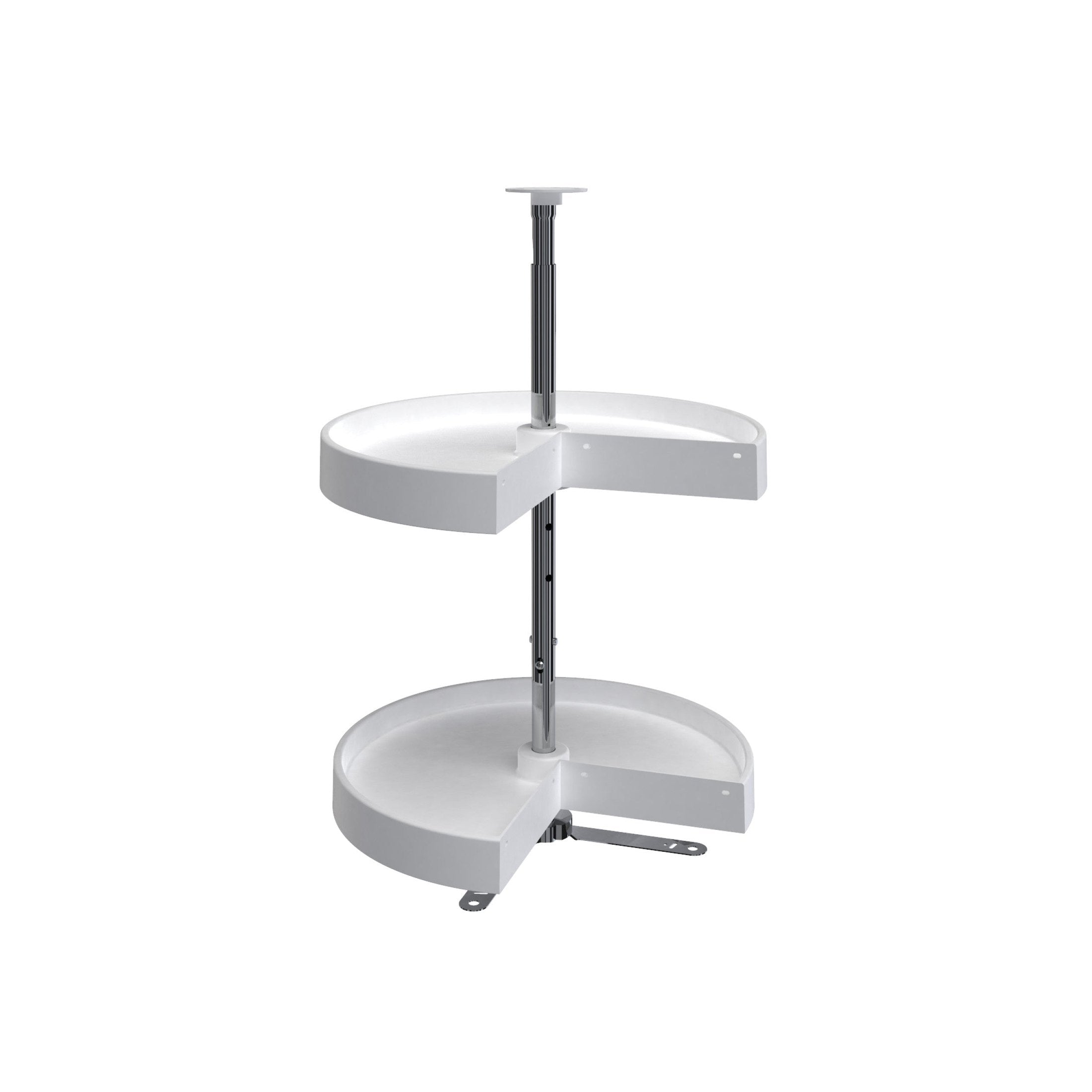Polymer Pie-Cut 2-Shelf Lazy Susan for Corner Wall Cabinets