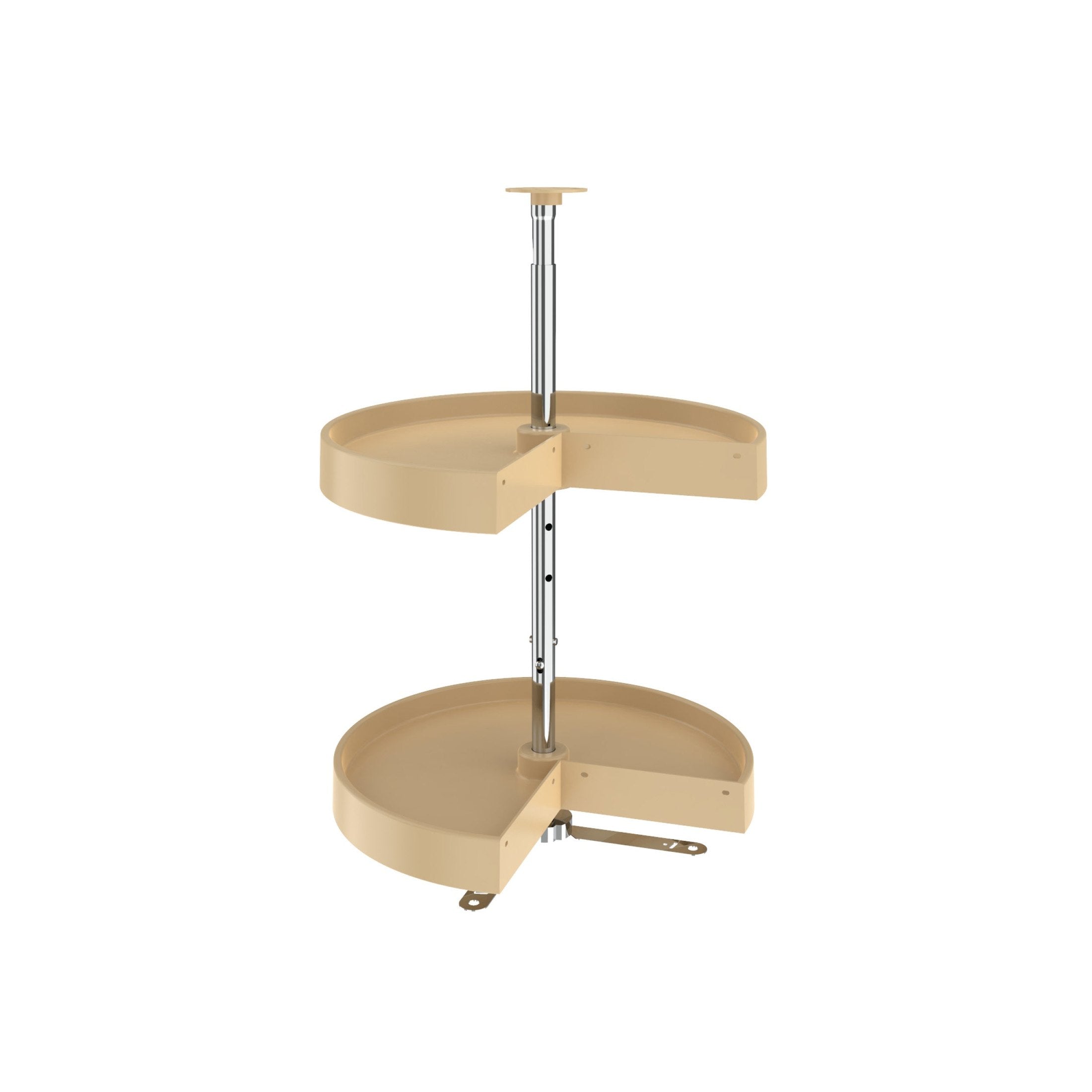 Polymer Pie-Cut 2-Shelf Lazy Susan for Corner Wall Cabinets