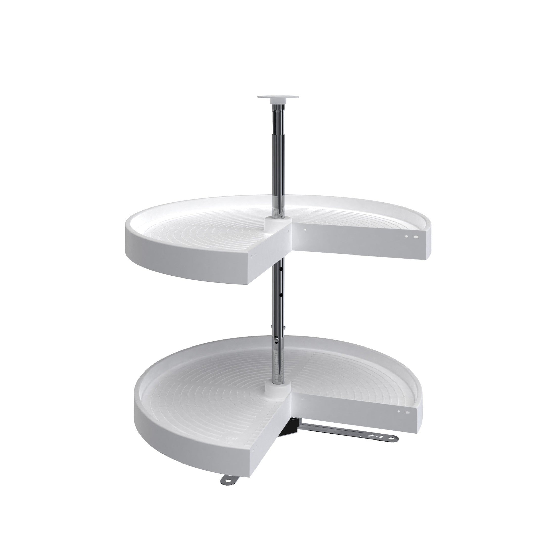 Polymer Pie-Cut 2-Shelf Lazy Susan for Corner Base Cabinets