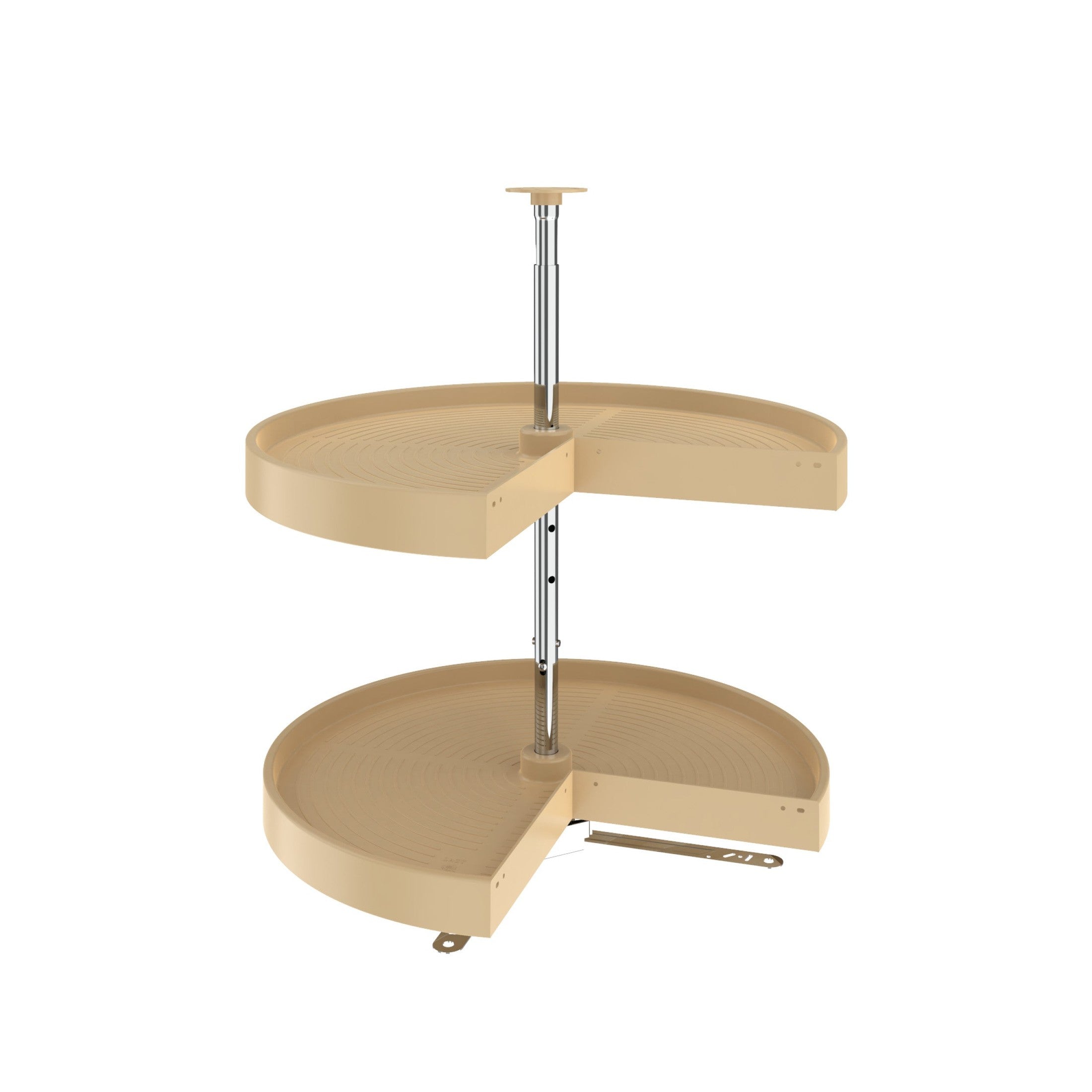 Polymer Pie-Cut 2-Shelf Lazy Susan for Corner Base Cabinets