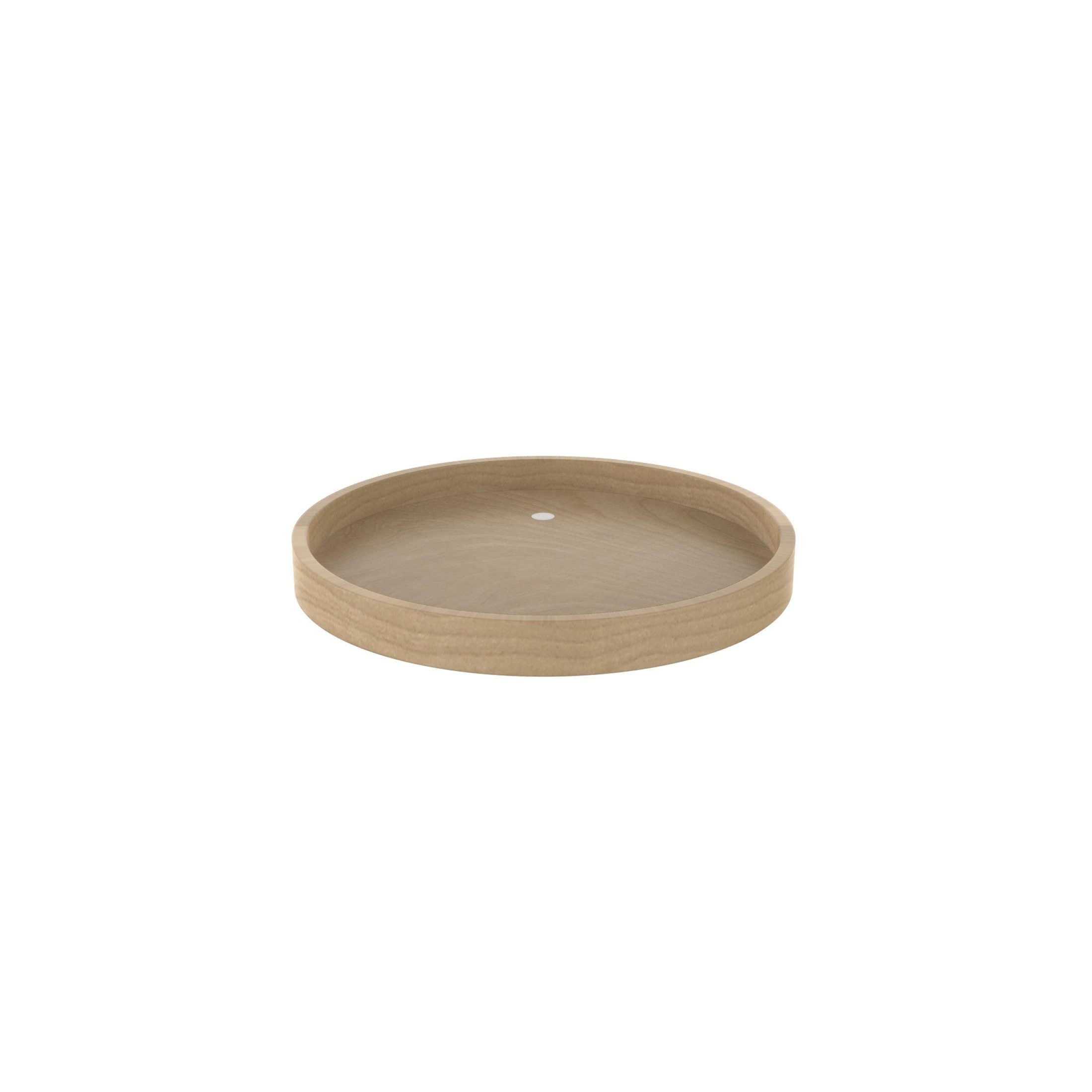 Banded Wood Full-Circle Lazy Susan Shelf for Corner Wall Cabinets