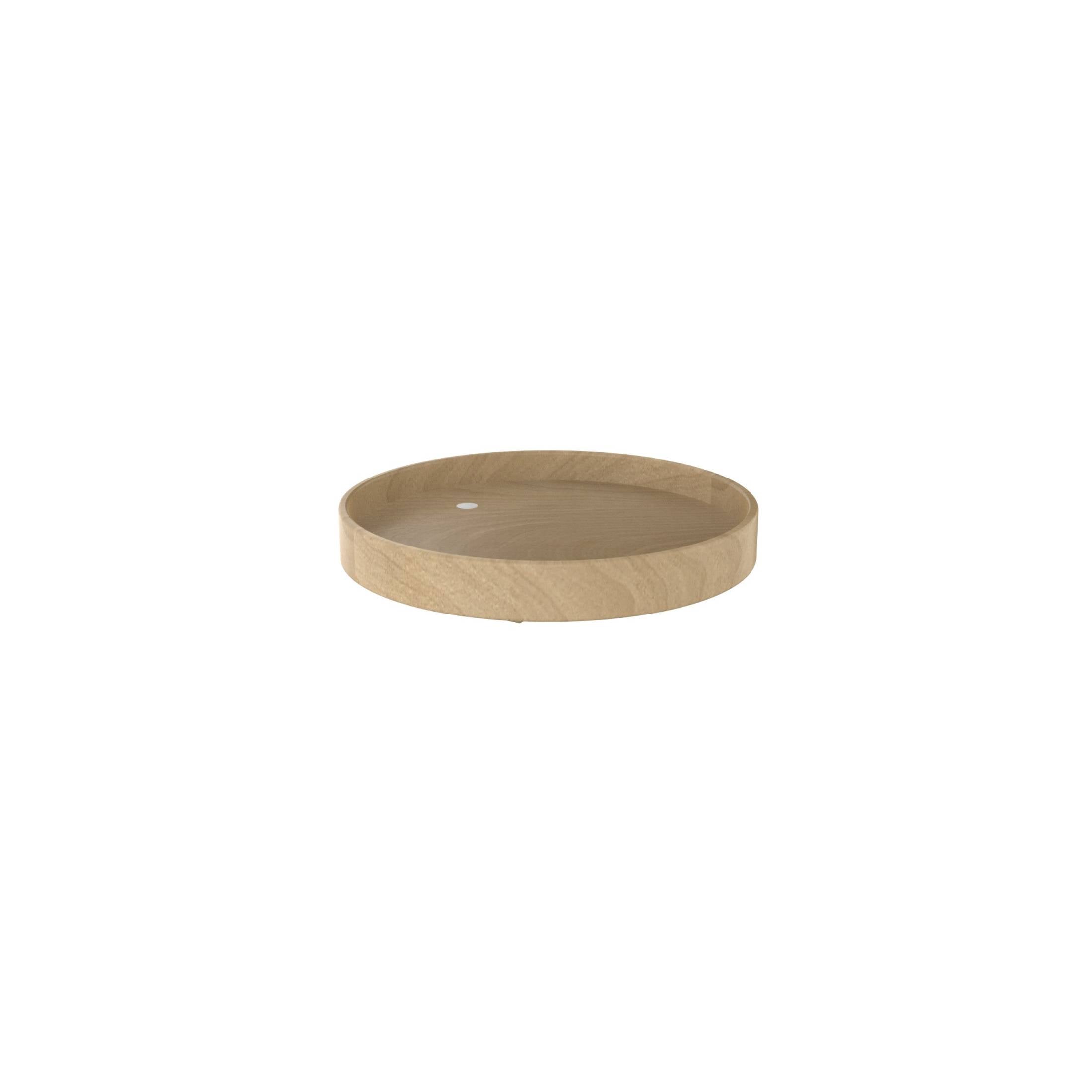 Natural Wood Full-Circle Lazy Susan Shelf for Corner Wall Cabinets