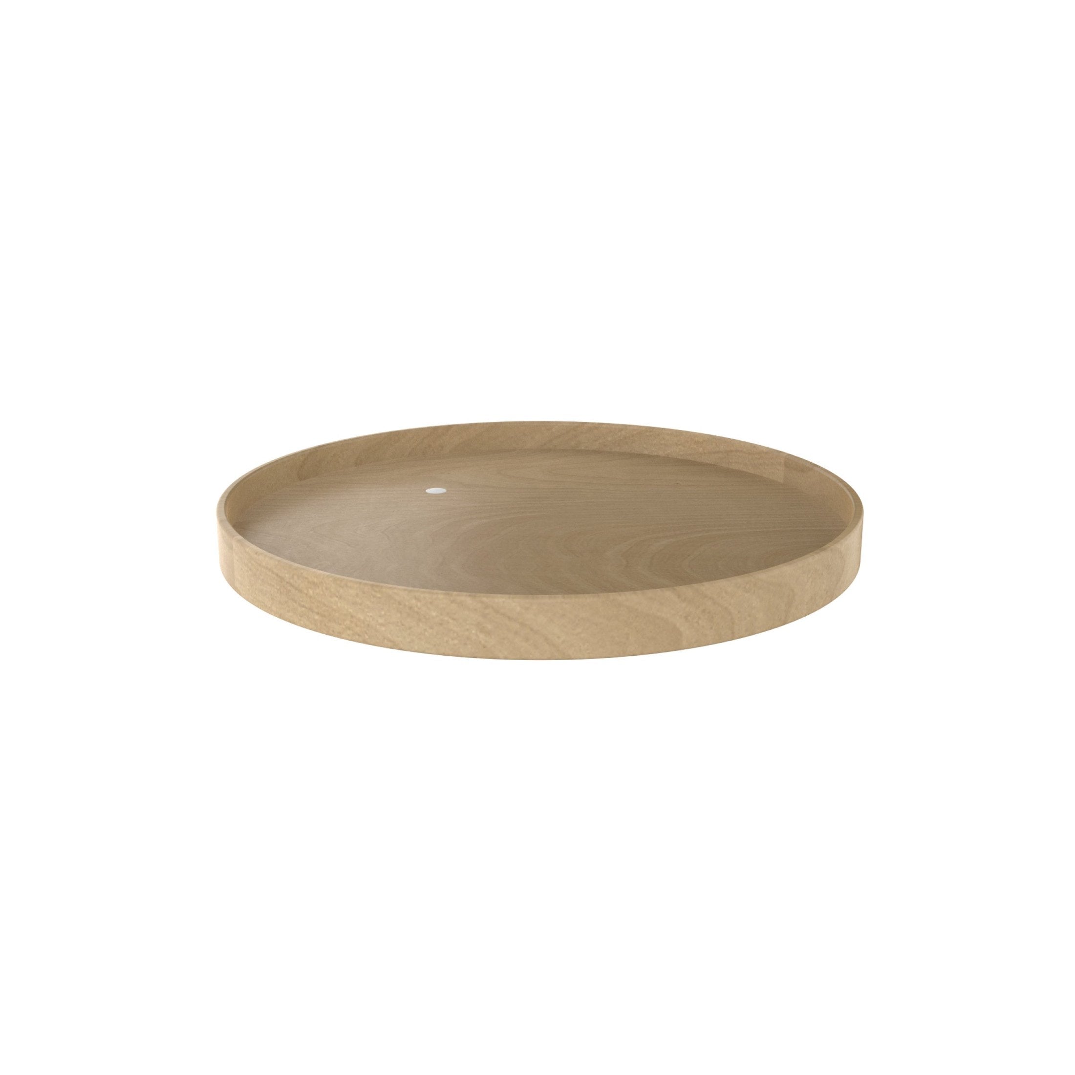Natural Wood Full-Circle Lazy Susan for Corner Base Cabinets w/ Swivel Bearing