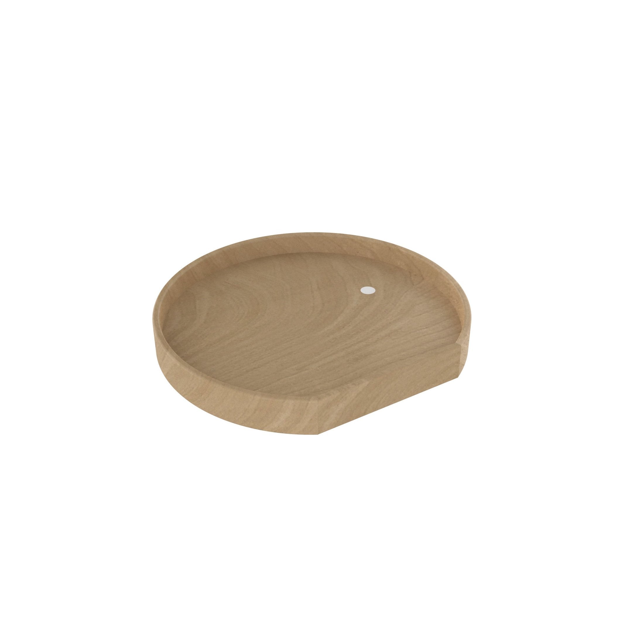 Natural Wood D-Shaped Lazy Susan Shelf for Corner Wall Cabinets