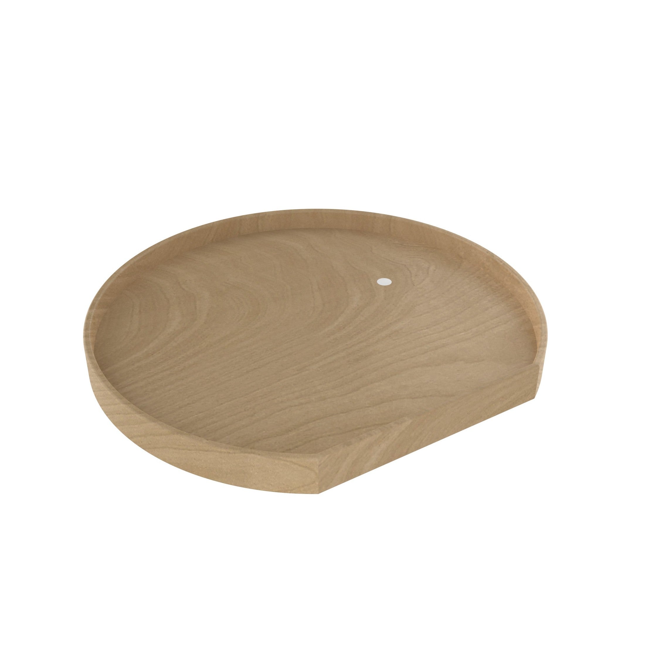 Natural Wood D-Shaped Lazy Susan Shelf for Corner Base Cabinets