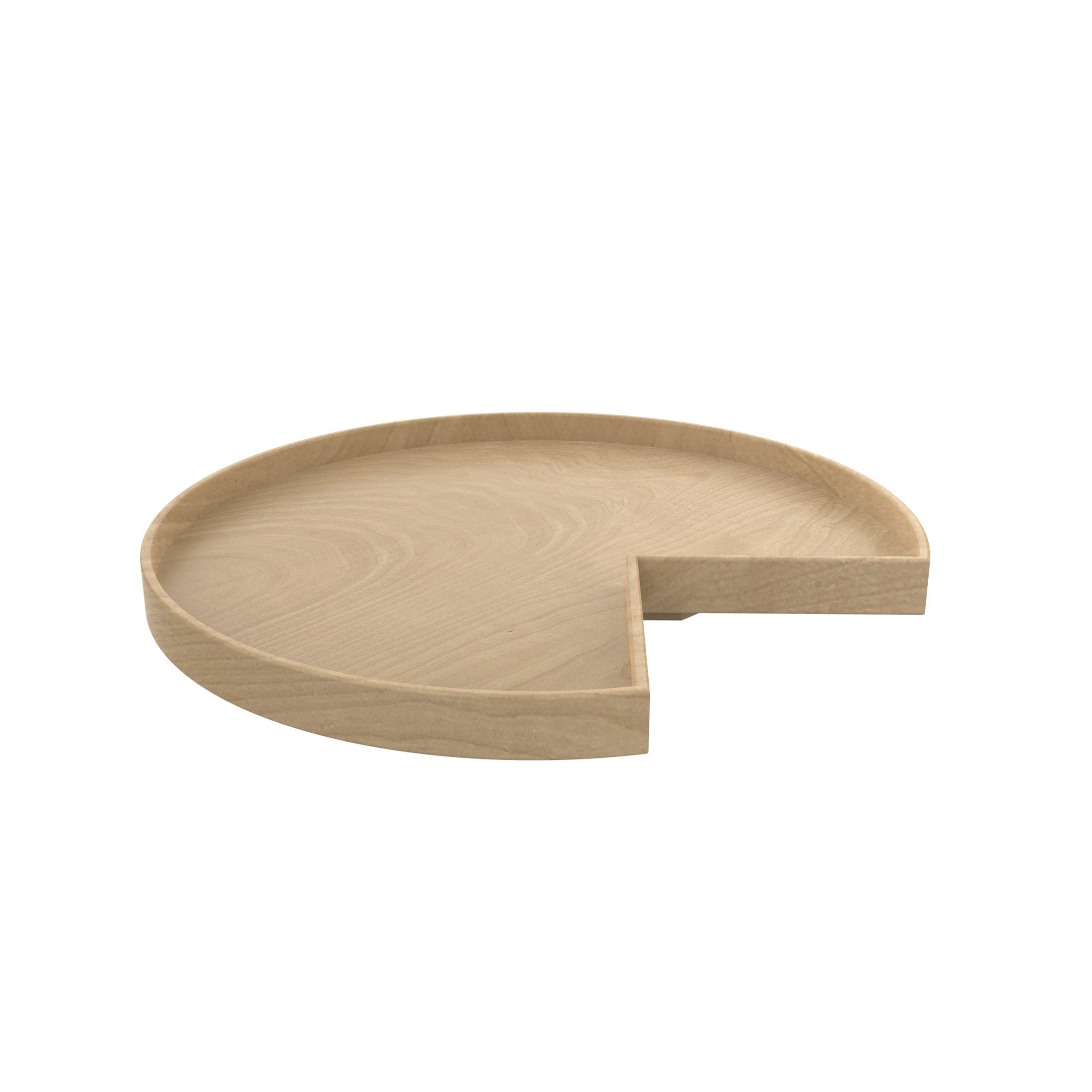 Natural Wood Kidney-Shaped Lazy Susan for Corner Base Cabinets