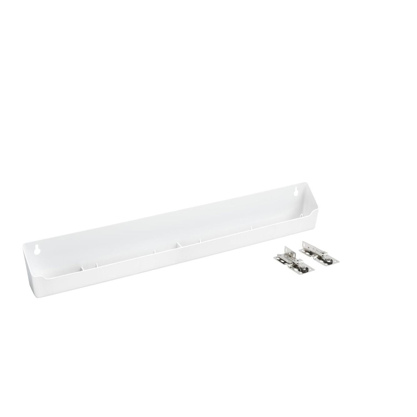 22" White Tip-Out Tray LD Deluxe w/ 2 Pair of 45 Degree Hinges for Sink Base