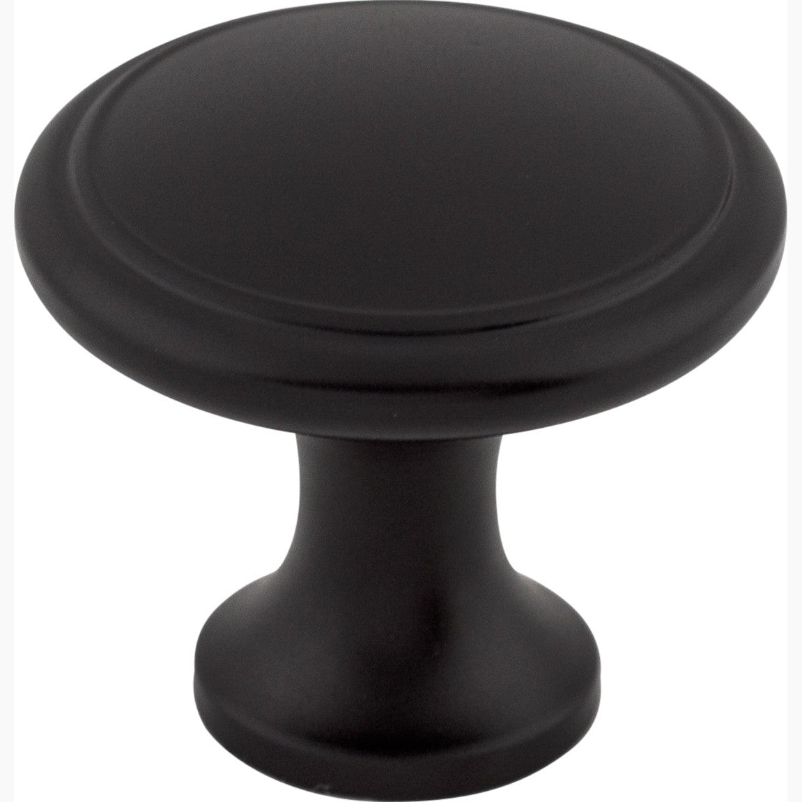 Top Knobs Ringed Series 1-1/8"L Knob, Flat Black