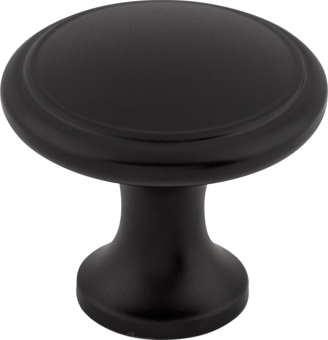 Top Knobs Ringed Series 1-1/8"L Knob, Flat Black