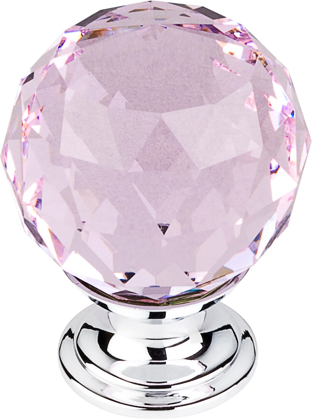 Top Knobs Pink Crystal Series 1-3/8"L Knob, 
