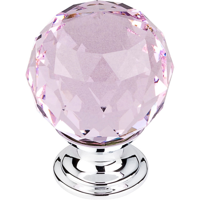 Top Knobs Pink Crystal Series 1-3/8"L Knob, 