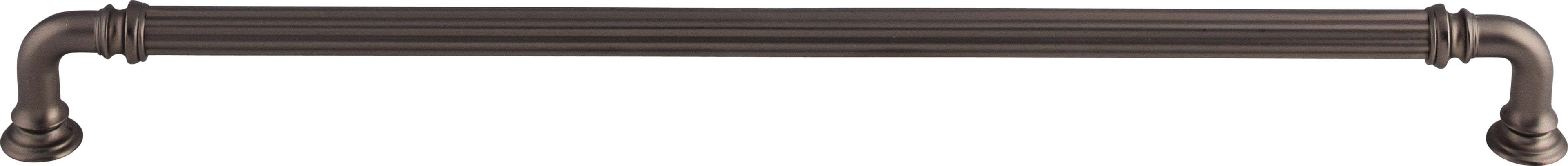 Top Knobs Reeded Series 12"(304mm) CC Pull, Ash Gray