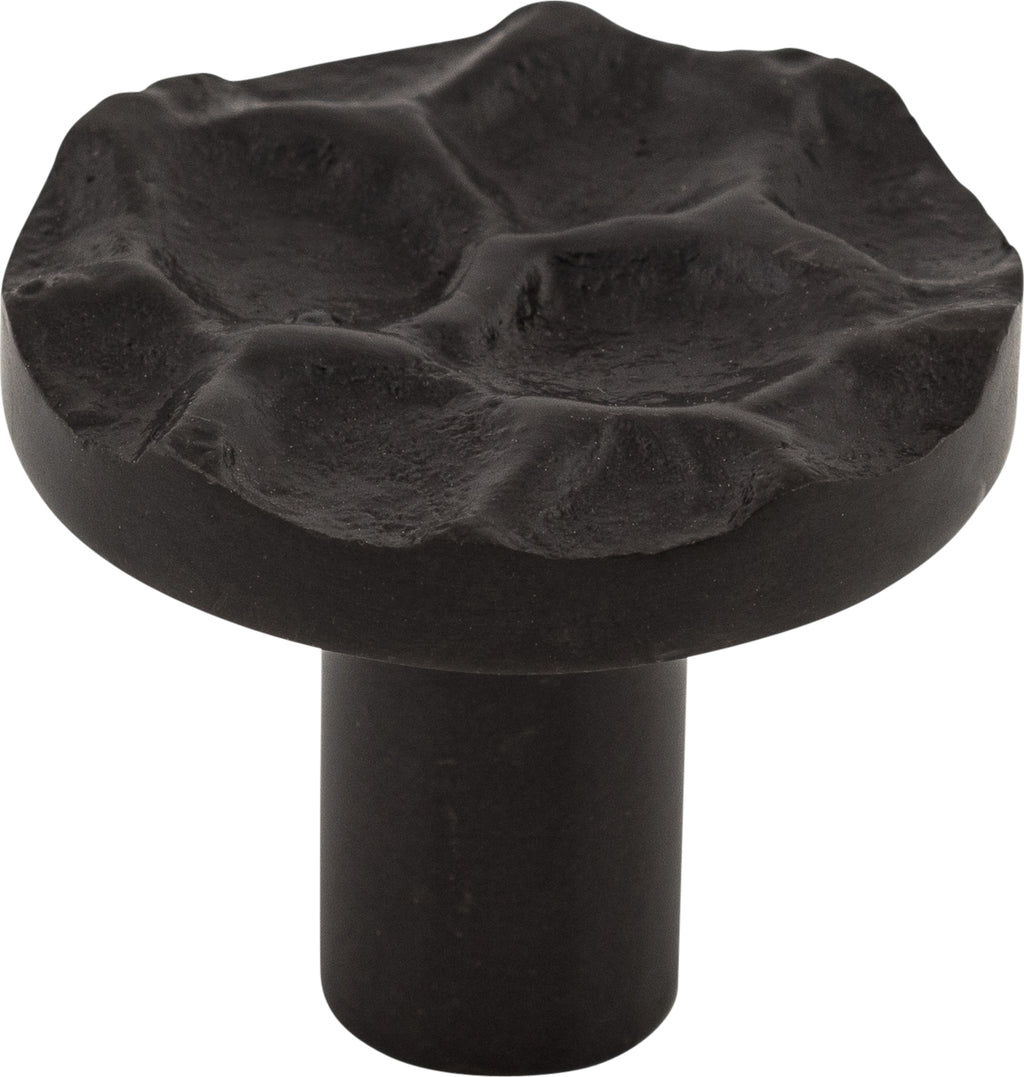 Top Knobs Cobblestone Series 1-3/8"L Round Knob, Coal Black
