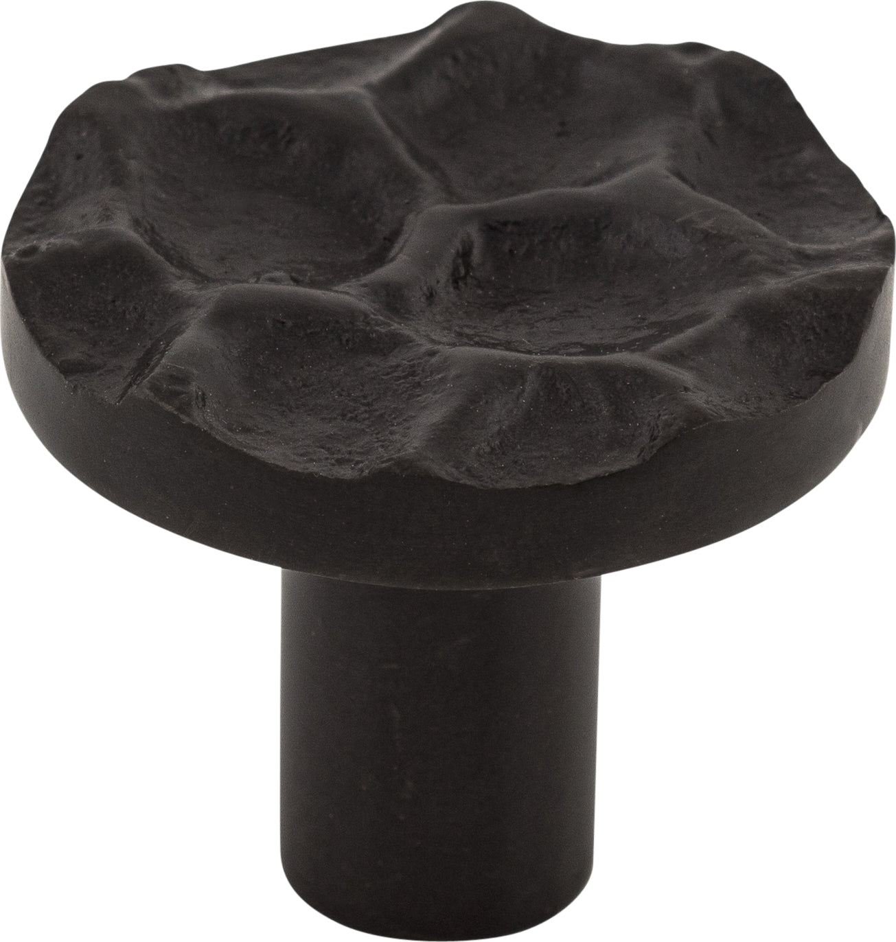 Top Knobs Cobblestone Series 1-3/8"L Round Knob, Coal Black