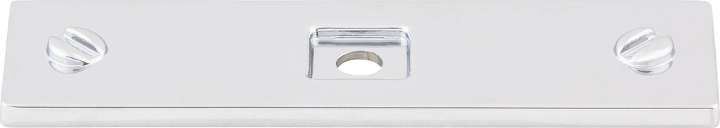 Top Knobs Channing Series 3"L Backplate, Polished Chrome