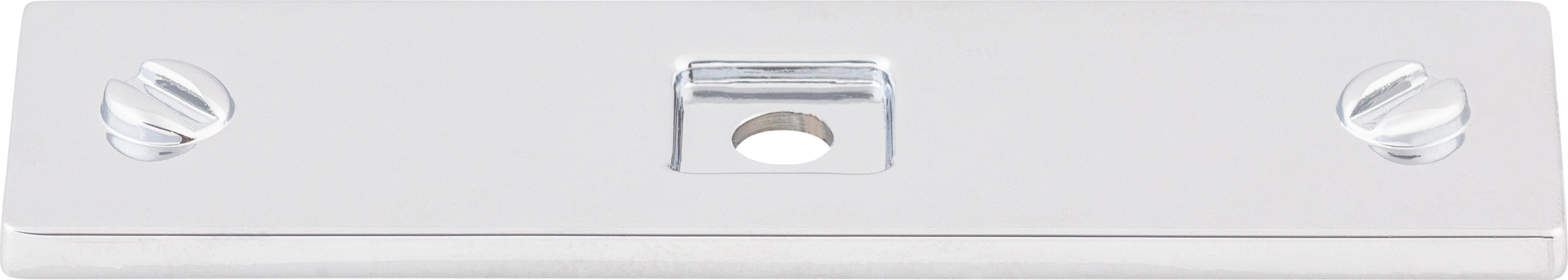 Top Knobs Channing Series 3"L Backplate, Polished Chrome
