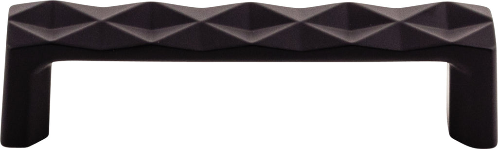 Top Knobs Quilted Series 3-3/4"(95mm) CC Pull, Flat Black