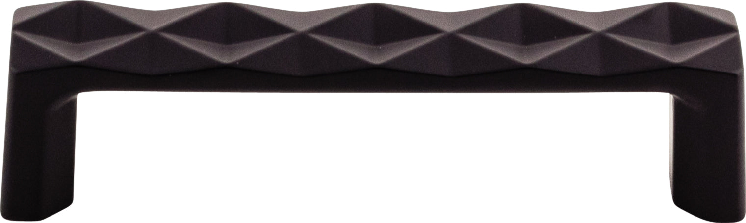 Top Knobs Quilted Series 3-3/4"(95mm) CC Pull, Flat Black