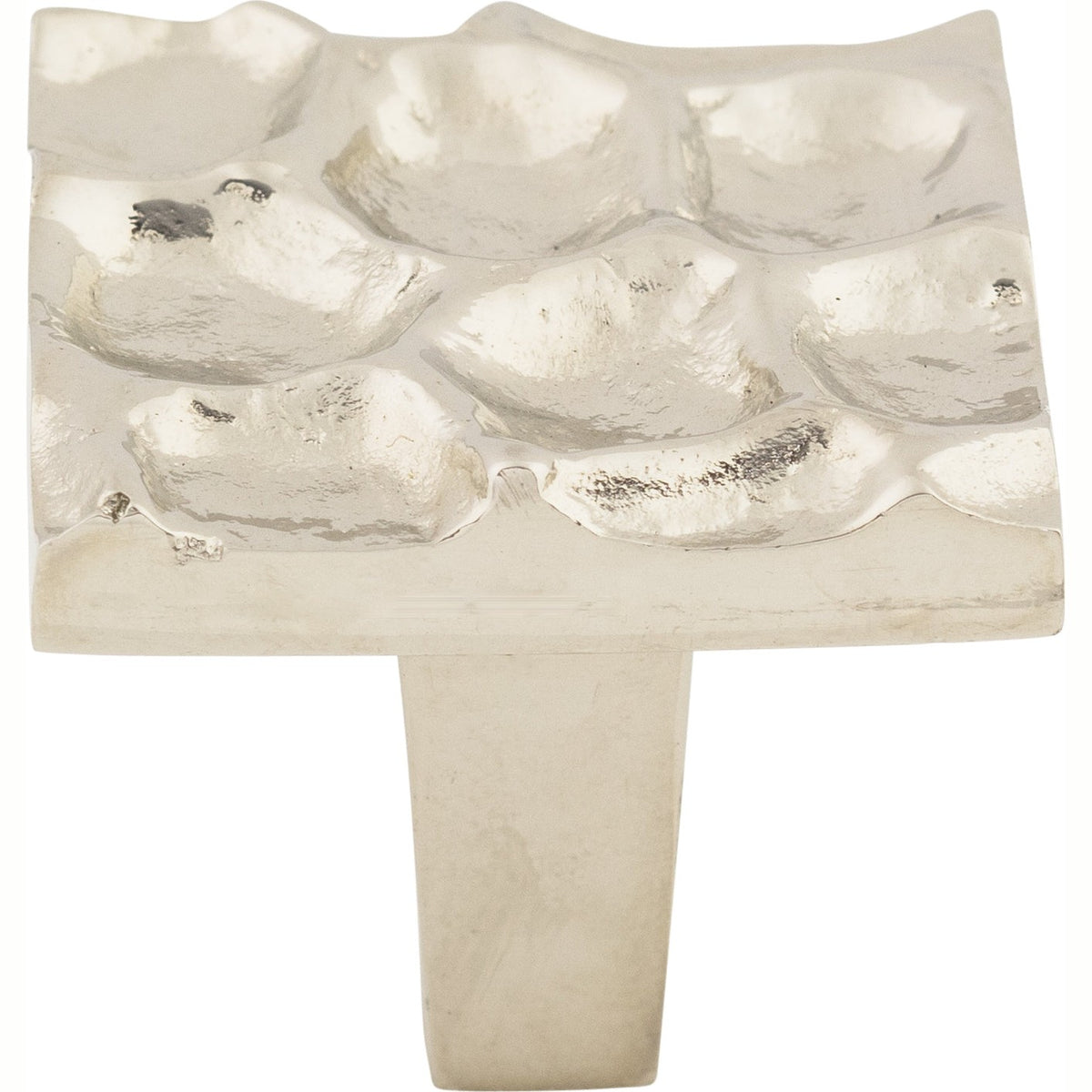 Top Knobs Cobblestone Series 1-3/8"L Square Knob, Polished Nickel