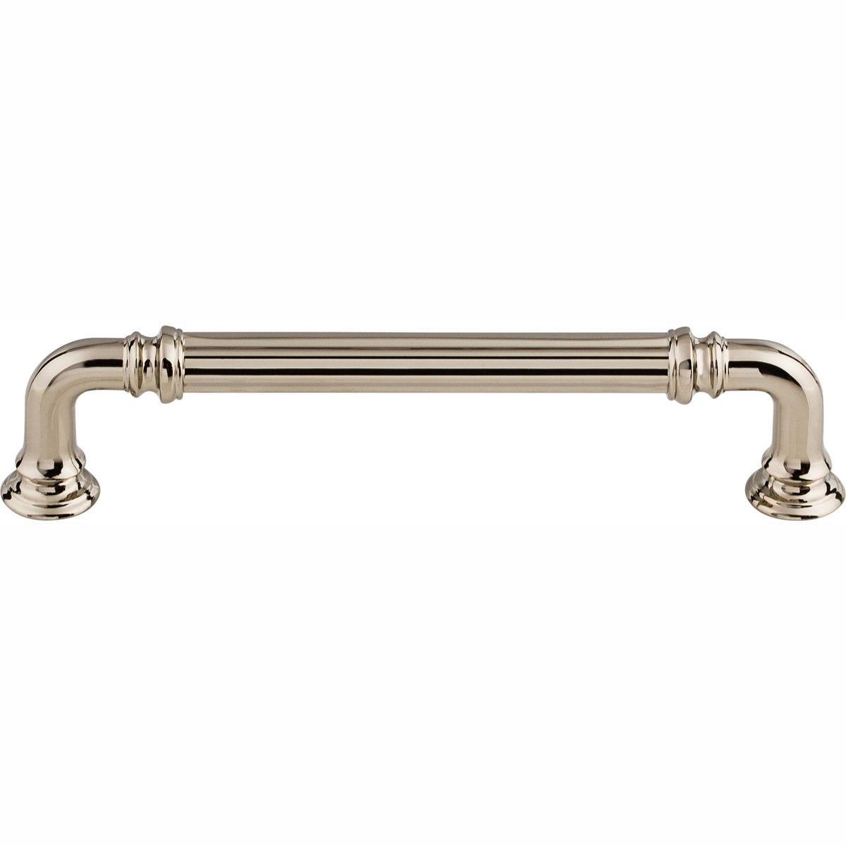 Top Knobs Reeded Series 5"(127mm) CC Pull, Polished Nickel