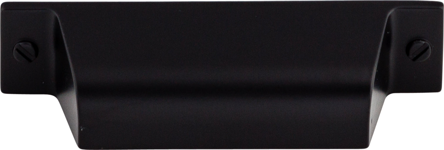 Top Knobs Channing Series 2-3/4"(70mm) CC Cup Pull, Flat Black