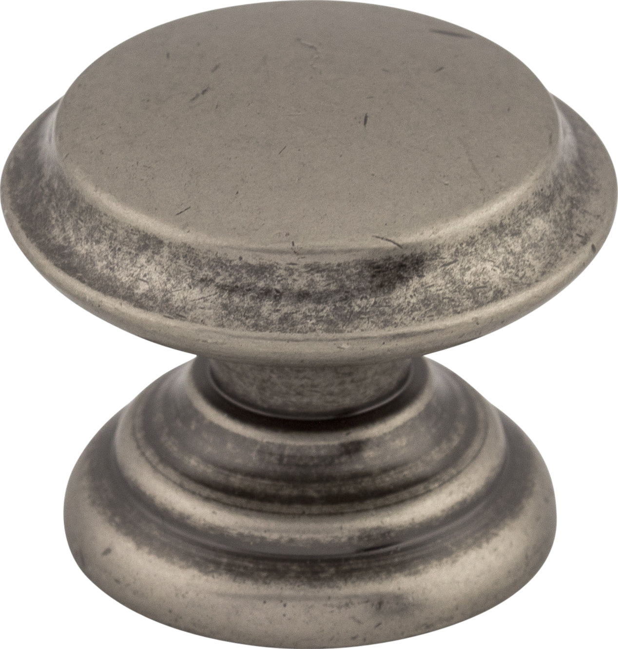Top Knobs Flat Top Series 1-3/8"L Knob, Pewter Antique