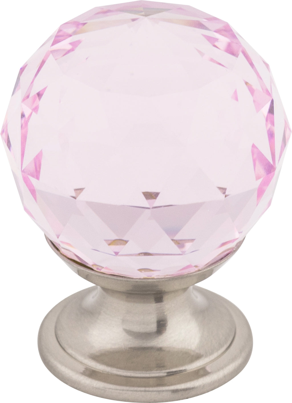 Top Knobs Pink Crystal Series 1-1/8"L Knob, 