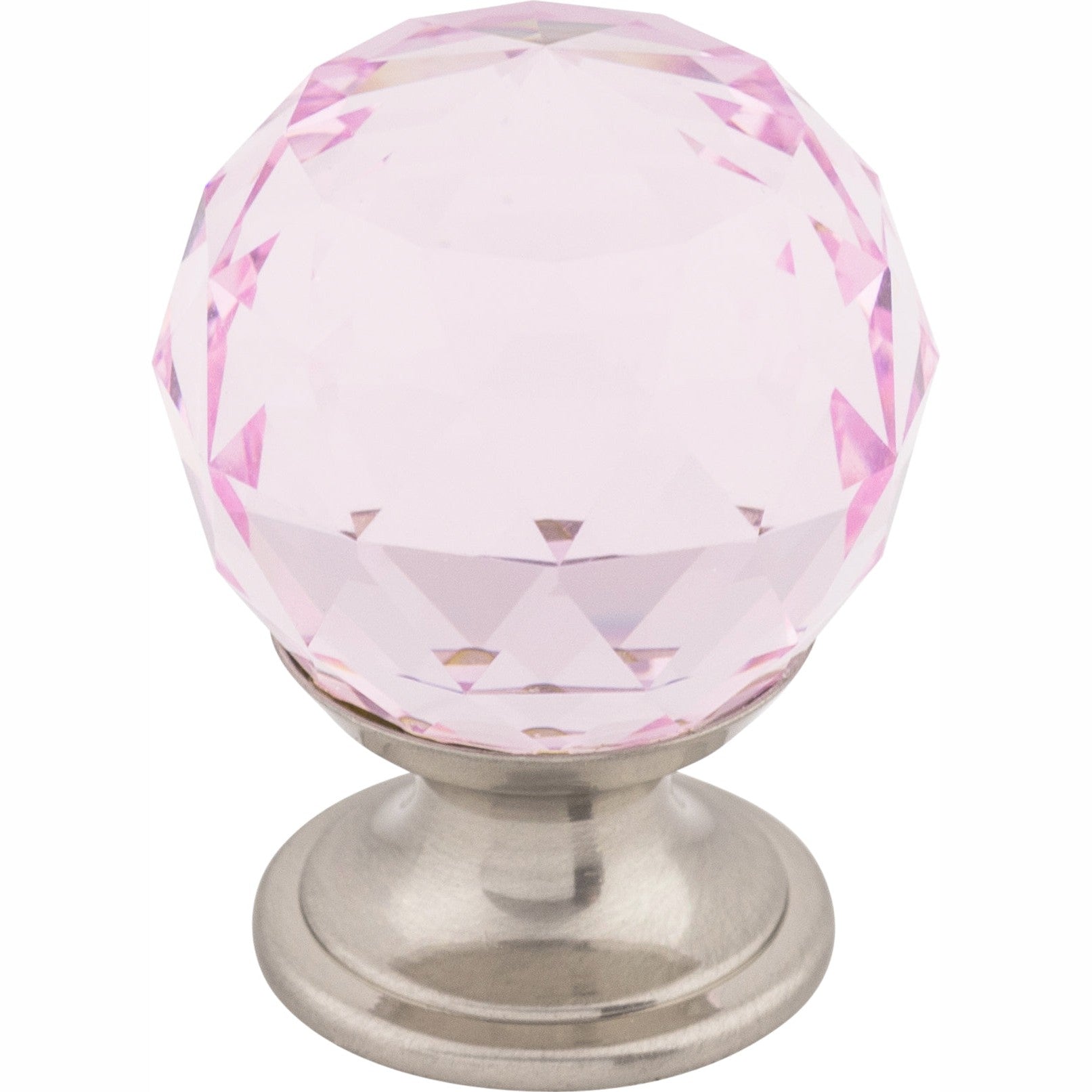 Top Knobs Pink Crystal Series 1-1/8"L Knob, 