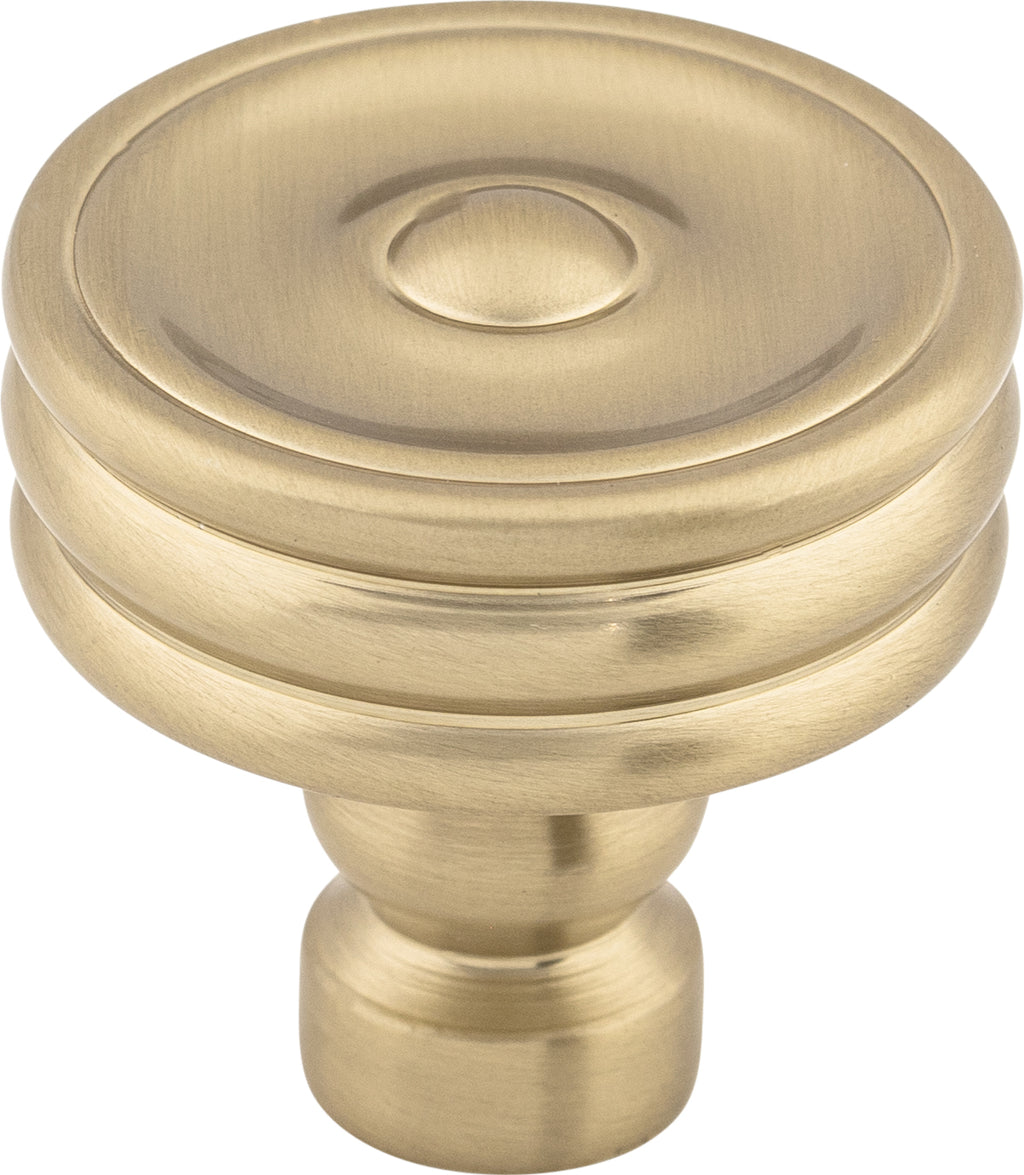 Top Knobs Brixton Series 1-1/4"L Ridged Knob, Honey Bronze