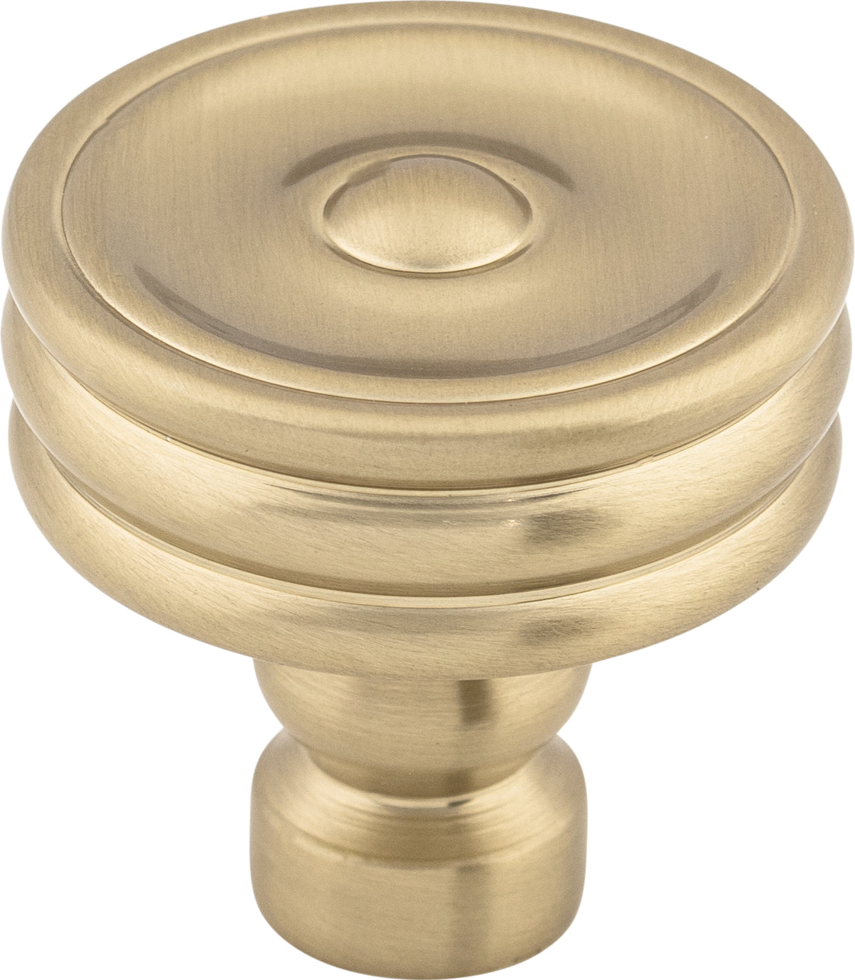 Top Knobs Brixton Series 1-1/4"L Ridged Knob, Honey Bronze