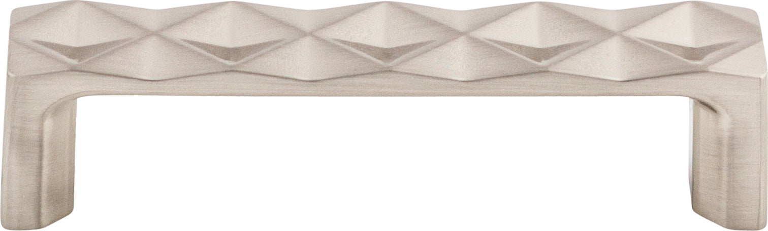 Top Knobs Quilted Series 3-3/4"(95mm) CC Pull, Brushed Satin Nickel