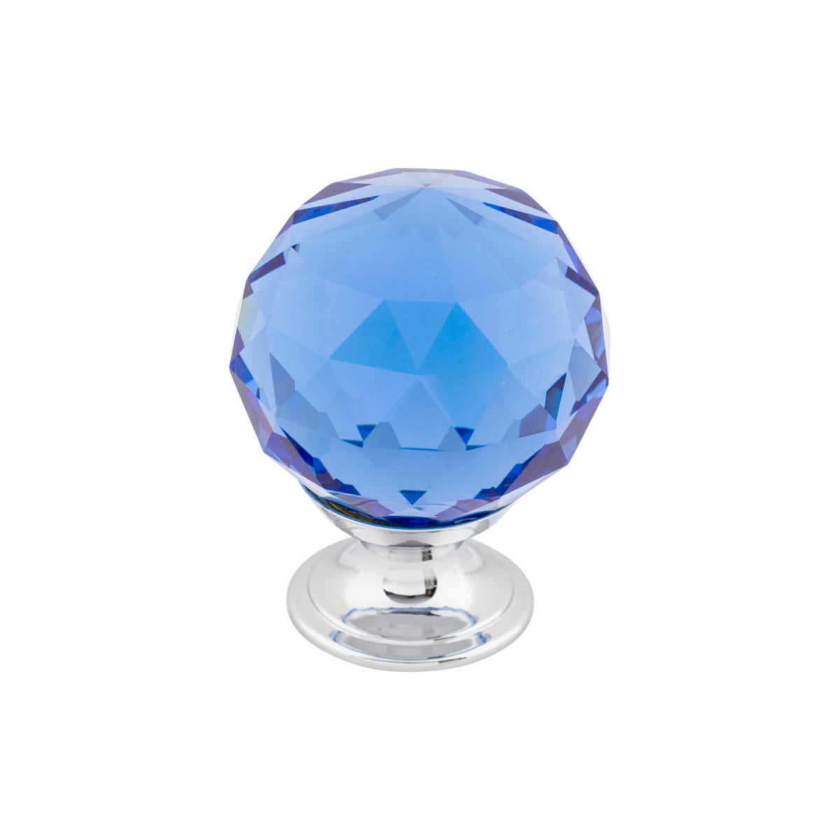 Blue Crystal 1 3/8" Diameter Round Knob