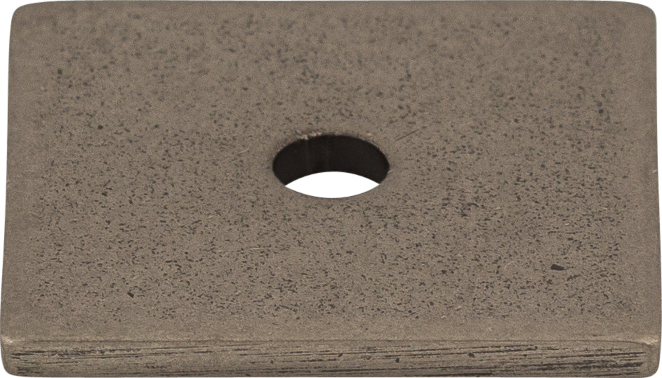 Top Knobs Square Series 1"L Backplate, Pewter Antique