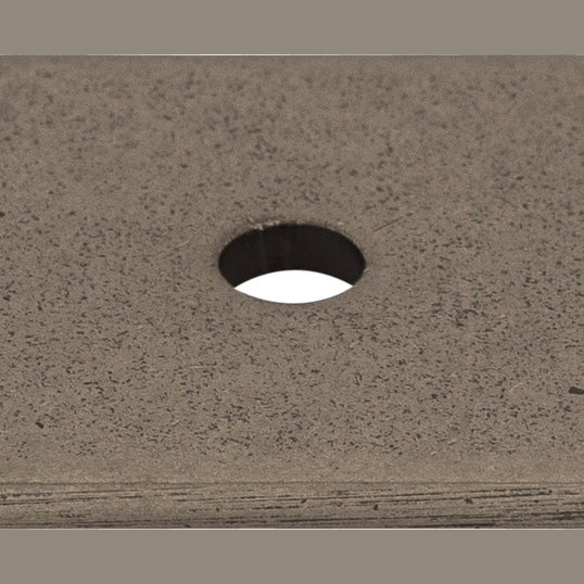 Top Knobs Square Series 1"L Backplate, Pewter Antique